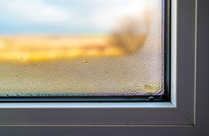 Window with moisture from humidity