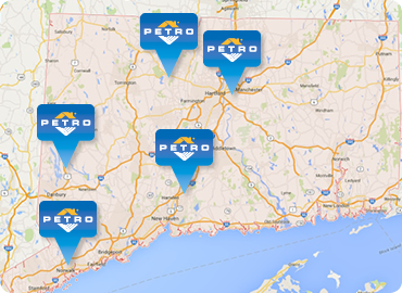 Map of Petro Home Services locations in Massachusetts